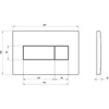 Kép 2/2 - Ravak UNI X01456 szatén nyomólap X01456