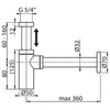 Kép 3/3 - Ravak Teleszkópos mosdószifon Graphite Brushed X01834