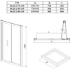 Kép 3/3 - Ravak Blix BLDZ2-70 zuhanyajtó krómhatású+Transparent X01H10C00Z1