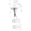 Kép 5/5 - Ravak 10° TD 012 Álló 140 mm-es mosdócsaptelep leeresztő nélkül 10 - X070064