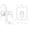 Kép 5/5 - Ravak 10° TD 066 Falba süllyesztett csap váltó nélkül R-boxhoz - X070071