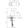 Kép 5/5 - Ravak 10° Free TD F 012.00 Álló 140 mm-es mosdócsaptelep leeresztő nélkül - X070127