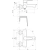 Kép 7/7 - Ravak Puri PU 022.20/150 Kádcsaptelep, 150 mm, fekete X070185