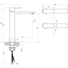 Kép 3/3 - Ravak Chrome II 015.00CR  mosdócsaptelep leeresztő nélkül, 300 mm Króm X070447