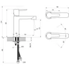 Kép 5/5 - Ravak Puri álló mosdócsaptelep leeresztő nélkül 190 mm, PU 014.01CR, króm X070504