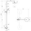 Kép 4/4 - Ravak DUÁL DS 090.00 zuhanyoszlop állítható fej és kézizuhannyal - X07P232