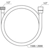 Kép 3/3 - Ravak 913.02 Zuhany gégecső 200 cm, szaténFlex műanyag - X07P337