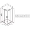 Kép 4/4 - Ravak Blix BLSRV2-90 krómhatású zuhanykabin +Transparent - X1LM70C00Z1