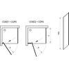 Kép 2/2 - Ravak Cool! Fix zuhanyfal COPS-80 króm + transparent X9VV40A00Z1