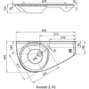 Kép 4/4 - Ravak Avocado mosdó jobbos 85x45 cm fehér XJ1P1100000