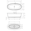 Kép 4/4 - Riho Oval Solid Surface 160x72 cm szabadonálló kád B129001105