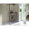 Kép 1/3 - Riho Walk-In Lucid GD400 90 cm-es matt fekete zuhanyfal G005025121