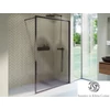 Kép 2/3 - Riho Walk-In Lucid GD400 100 cm-es matt fekete zuhanyfal G005026121