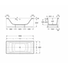 Kép 2/2 - Roca Hall biplaza 180x80 akril kád hidromasszázs nélkül - A248163000
