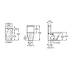 Kép 2/2 - Roca The Gap álló monoblokkos WC csésze , mélyöblítésű, alsó kifolyású, szerelőkészlettel A342478000