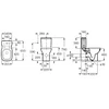 Kép 2/5 - Roca Debba monoblokkos WC-csésze, mélyöblítésű, hátsó/vízszintes kifolyású, szerelőkészlettel (655mm hosszú) - A342997000