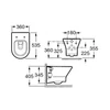 Kép 3/4 - Roca Nexo fali wc-csésze, mélyöblítésű, hátsó/vízszintes kifolyású, szerelőkészlettel (535mm hosszú) A346640000