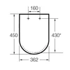 Kép 2/3 - Roca Meridian duroplast wc-ülőke fedéllel, fém zsanérral A8012A0004