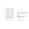 Kép 3/3 - Roca Victoria B1HF kádparaván egy nyíló szárnnyal és egy fix panellel (1500×1000) - AM18110012