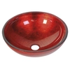 Kép 1/5 - Sapho MURANO ROSSO üvegmosdó, átm:40x14cm, piros (AL5318-63)