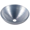 Kép 1/5 - Sapho MURANO SILVER üvegmosdó, átm:40x14cm, ezüst (AL5318-68)