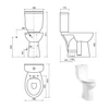 Kép 6/6 - Sapho DISABLE WC mozgássérülteknek tartállyal, 49,5cm (BD301.410.00)