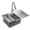 Kép 6/7 - Sapho KIVA beépíthető mosogatótálca, 79x48x20 cm, inox (EP829L)