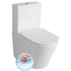 Kép 1/5 - Sapho PACO RIMLESS kombi WC alsó/hátsó kifolyású, Soft Close ülőkével, tartállyal, 38x64cm, duálgombos öblítőmechanikával (PC1012R)