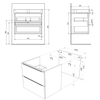 Kép 6/6 - SAPHO FILENA mosdótartó szekrény, 67x51,5x43cm, tölgy (FID1270D)