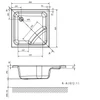 Kép 2/2 - SAPHO POLYSAN VISLA DEEP zuhanytálca, 80x80x27cm, akril (50111)