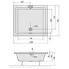 Kép 6/6 - SAPHO POLYSAN DEEP szögletes mély zuhanytálca lábszerkezettel, 100x90x26cm (72349)