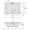Kép 7/7 - SAPHO POLYSAN DEEP szögletes mély zuhanytálca, 100x75x26cm, (72879)