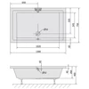 Kép 6/6 - SAPHO POLYSAN DEEP szögletes mély zuhanytálca lábszerkezettel, 130x75x26cm (72943)
