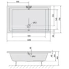 Kép 6/6 - SAPHO POLYSAN DEEP szögletes mély zuhanytálca lábszerkezettel, 120x75x26cm (78796)