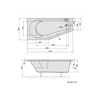 Kép 2/2 - SAPHO POLYSAN TIGRA aszimmetrikus kád, balos, 170x80x46cm, matt fekete (90111BM)