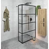 Kép 4/7 - SAPHO Walk-In GELCO CURE BLACK fix zuhanyfal, 1000mm, matt fekete (CB100)