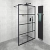 Kép 1/7 - SAPHO Walk-In GELCO CURE BLACK fix zuhanyfal, 1200mm, matt fekete (CB120)