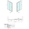 Kép 6/6 - SAPHO POLYSAN EASY LINE zuhanyajtó, 1200mm, transzparent üveg (EL1215)