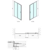 Kép 6/6 - SAPHO POLYSAN EASY LINE zuhanyajtó, 1300mm, transzparent üveg (EL1315)