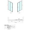 Kép 7/7 - SAPHO POLYSAN EASY LINE Zuhanyajtó, 1600mm, transzparent üveg (EL1815)