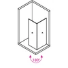 Kép 6/7 - SAPHO Walk-In POLYSAN MODULAR nyíló zuhanyfal, L típusú, ajtós változat, 2/2-es modul, 600mm (MS3B-60)