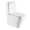 Kép 3/4 - Sapho BELLO RIMLESS monoblokkos WC, alsó/hátsó kifolyású, ülőke nélkül, 38x64cm, duálgombos öblítőmechanikával (PC103WR)