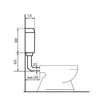 Kép 4/4 - Sapho AQUALINE WC tartály duál gombos öblítőmechanikával, összekötő csövekkel, alsó bekötéssel, 1/2", ABS (T1801)