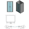 Kép 3/3 - SAPHO POLYSAN ZOOM LINE zuhanyajtó, duplaszárnyú, 900mm, transzparent, króm (ZL1790)