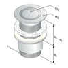 Kép 2/3 - SAPHO OMP TEA Mosdó lefolyó túlfolyó nélkül, nem zárható, magasság 30-45mm, réz/króm (147.545.5)