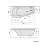 Kép 2/3 - SAPHO POLYSAN PROJEKTA aszimmetrikus kád, balos, 160x80x46cm (20111)
