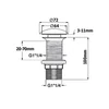 Kép 2/3 - SAPHO ISVEA klik-klak mosdólefolyó, 5/4“, 20-70mm, matt lazac kerámia fedéllel (38TP0167I)