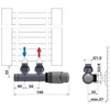 Kép 2/4 - SAPHO BRUCKNER WICHER csatlakozó készlet termosztáttal, középső bekötéshez, 50mm, króm (600.311.1)