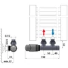 Kép 3/4 - SAPHO BRUCKNER WICHER csatlakozó készlet termosztáttal, középső bekötéshez, 50mm, króm (600.311.1)