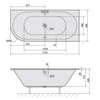 Kép 2/4 - SAPHO POLYSAN VIVA aszimmetrikus SLIM kád, jobbos, 175x80x47cm (78119S)